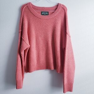 American Eagle Raw Seam Ribbed Chunky Knit Sweater
